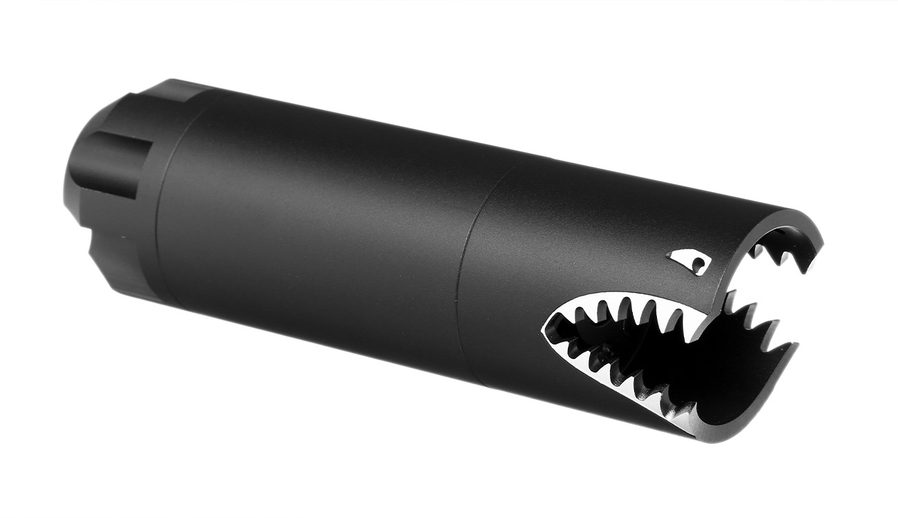 Nuprol Shark Rainbow Aluminium Tracer / Flasher inkl. integriertem Akku 14mm- schwarz Bild 1