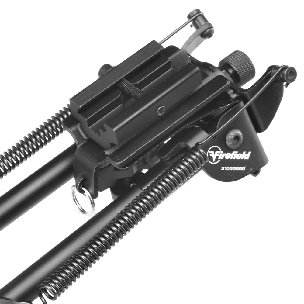 Firefield Compact Metall Zweibein 220 - 370 mm mit Gummife und 20 - 22mm- / Sniper-Halterung schwarz Bild 3