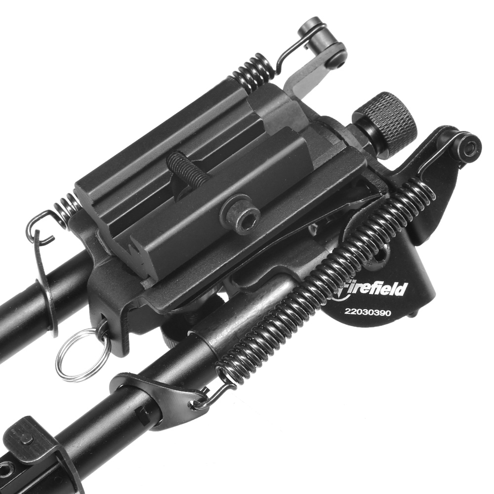 Firefield Compact Metall Zweibein 145 - 220 mm mit Gummife und 20 - 22mm- / Sniper-Halterung schwarz Bild 3
