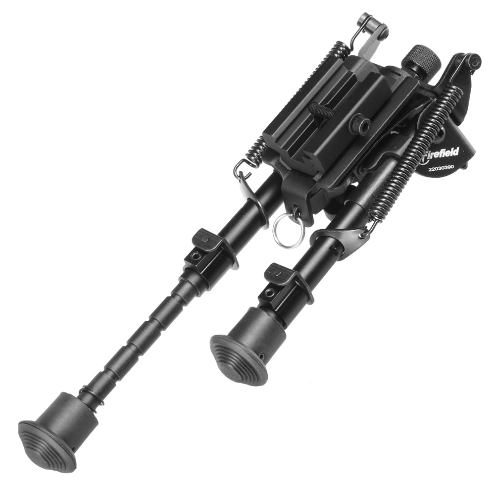 Firefield Compact Metall Zweibein 145 - 220 mm mit Gummife und 20 - 22mm- / Sniper-Halterung schwarz Bild 4