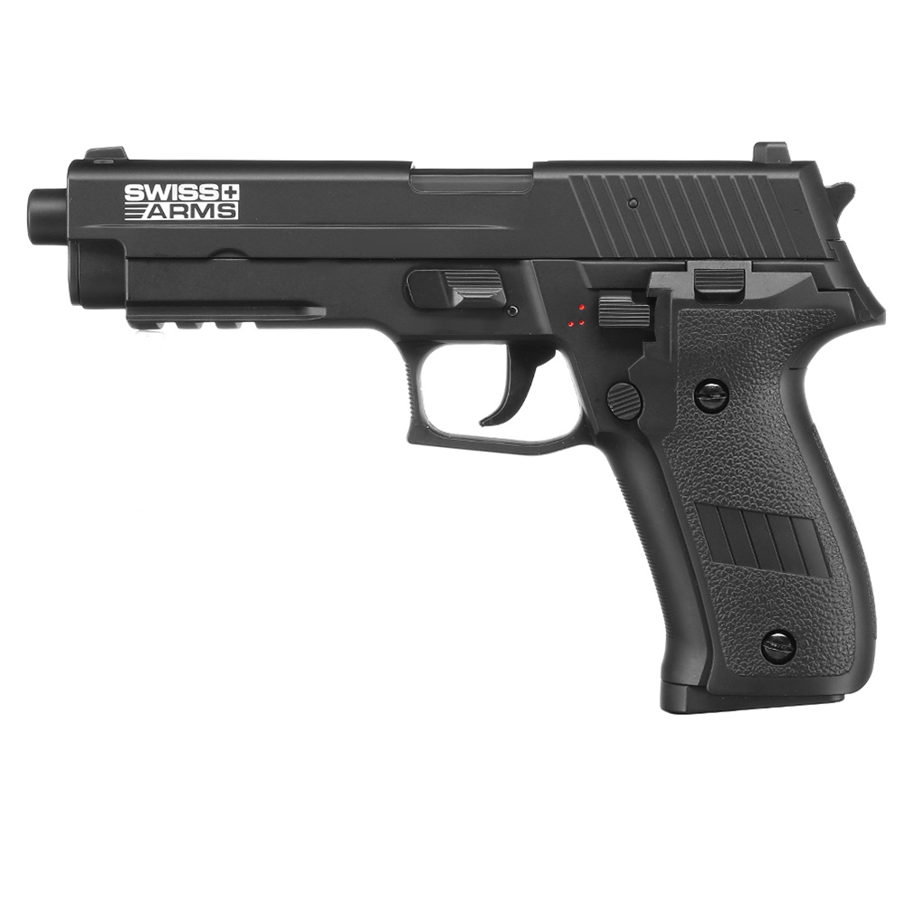 Swiss Arms Navy Pistol m. Metallschlitten Komplettset AEP 6mm BB schwarz - MosFet / LiPo Version Bild 1