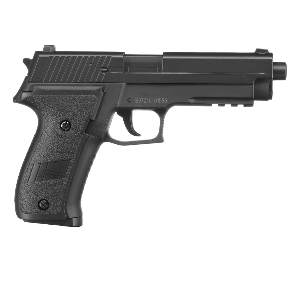 Swiss Arms Navy Pistol m. Metallschlitten Komplettset Airsoft AEP 6mm BB schwarz - MosFet / LiPo Version Bild 2