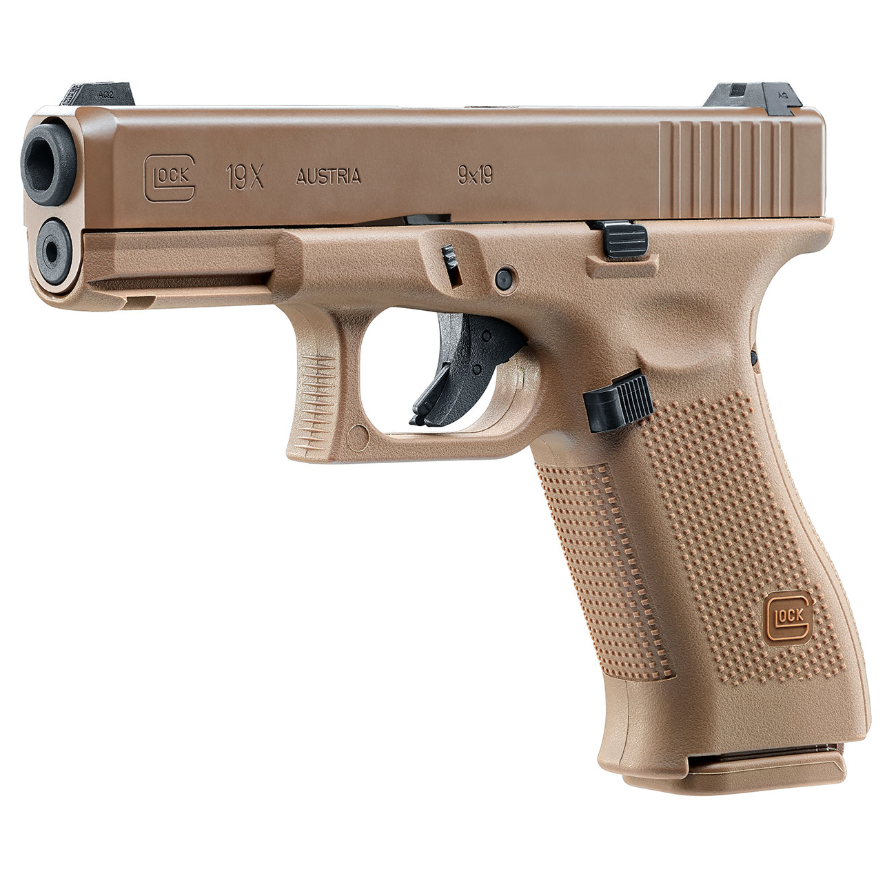 VFC Glock 19X mit Metallschlitten GBB 6mm BB Coyote Tan