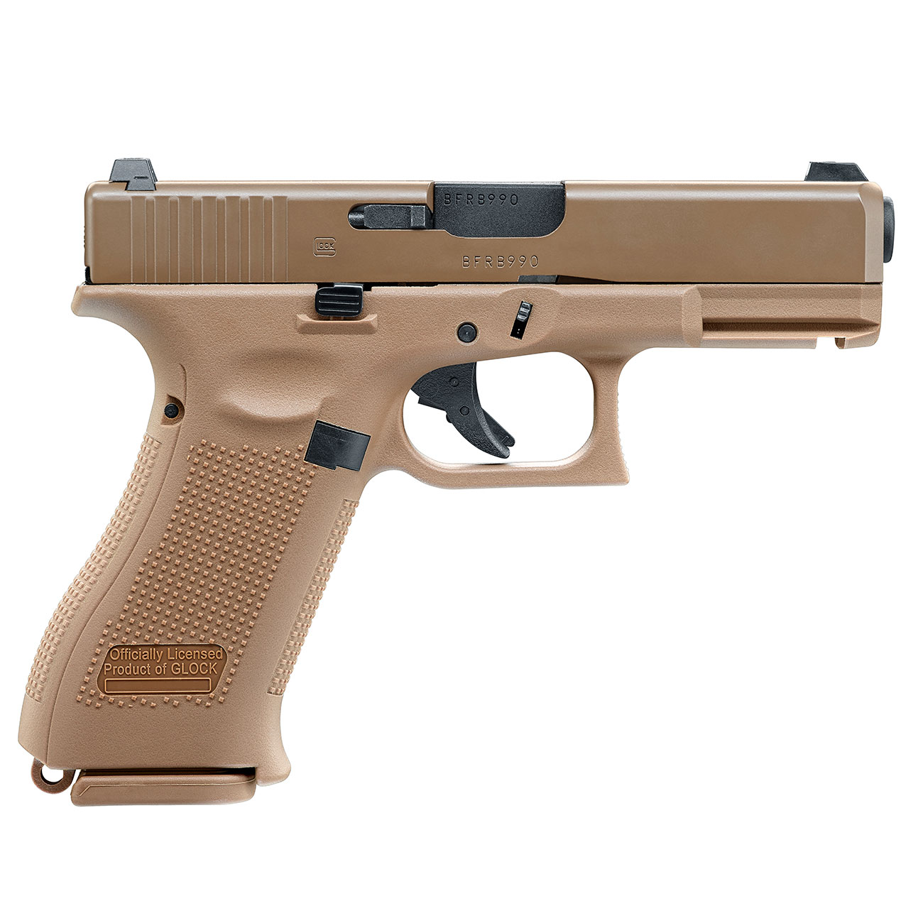 Glock 19X Airsoft mit Metallschlitten GBB 6mm BB Coyote Tan Bild 2