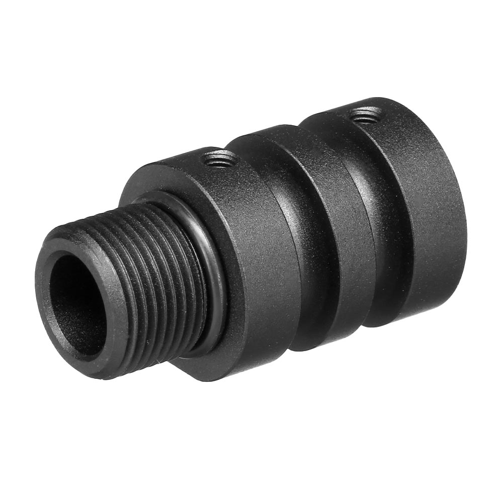 Action Army AAP-01C CNC Aluminium Silencer Adapter 14mm- schwarz