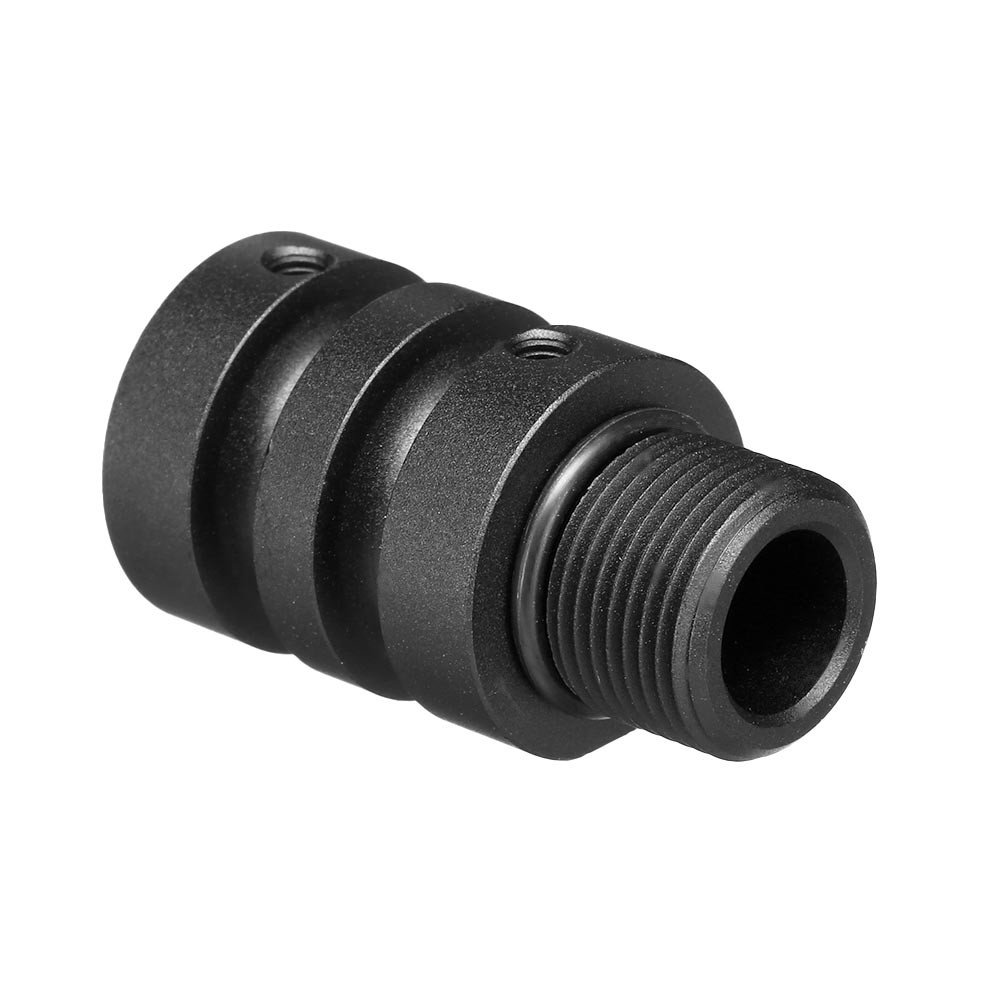 Action Army AAP-01C CNC Aluminium Silencer Adapter 14mm- schwarz Bild 2