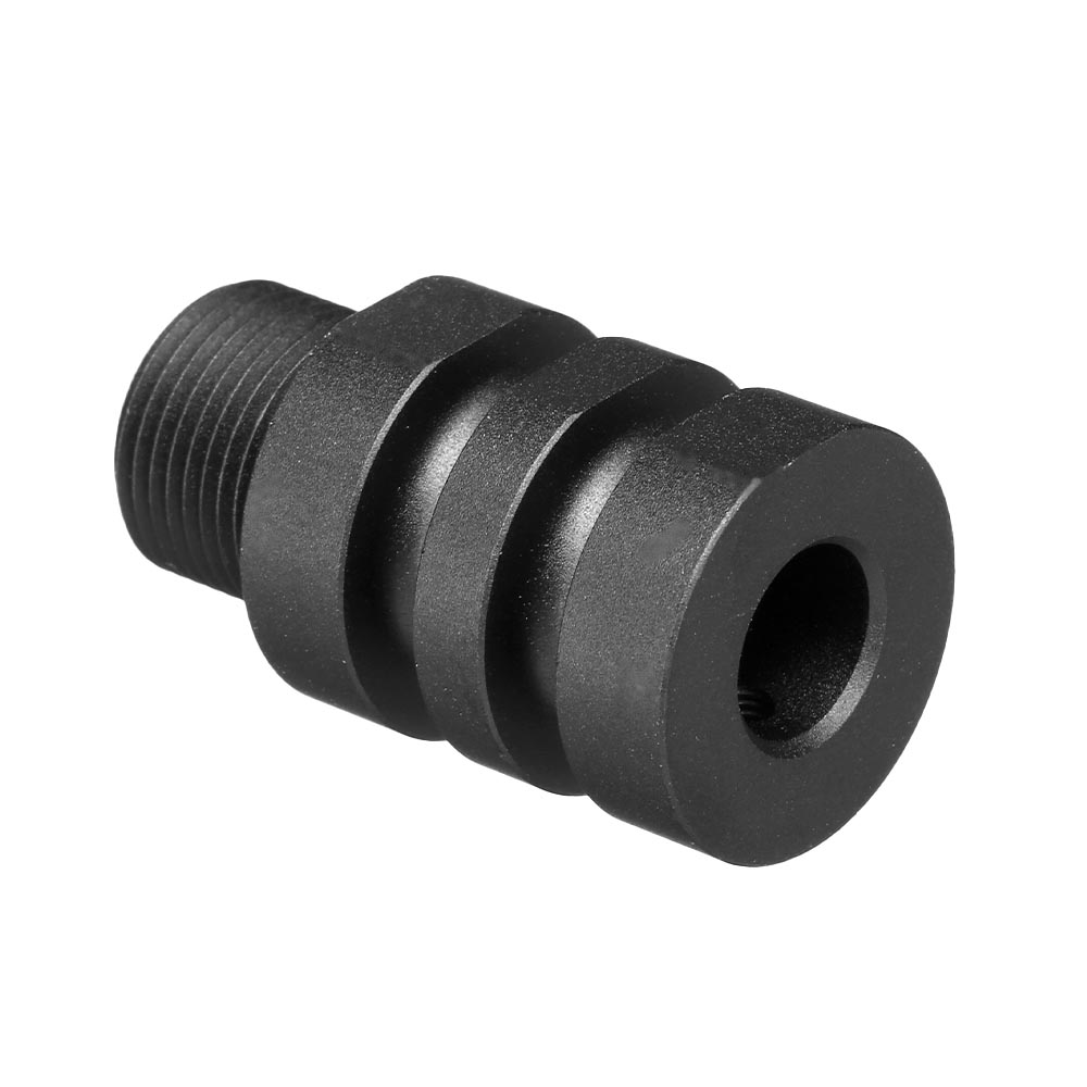 Action Army AAP-01C CNC Aluminium Silencer Adapter 14mm- schwarz Bild 3