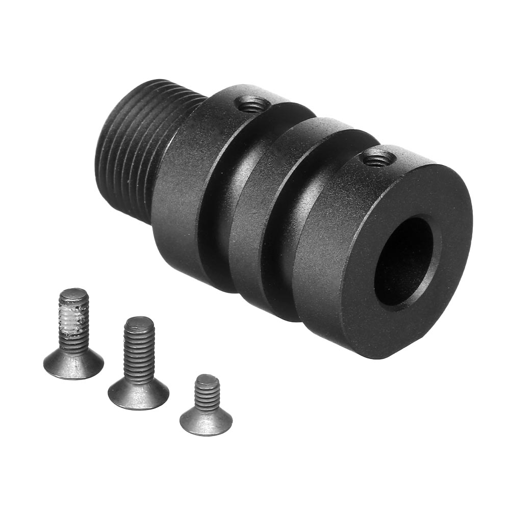 Action Army AAP-01C CNC Aluminium Silencer Adapter 14mm- schwarz Bild 8