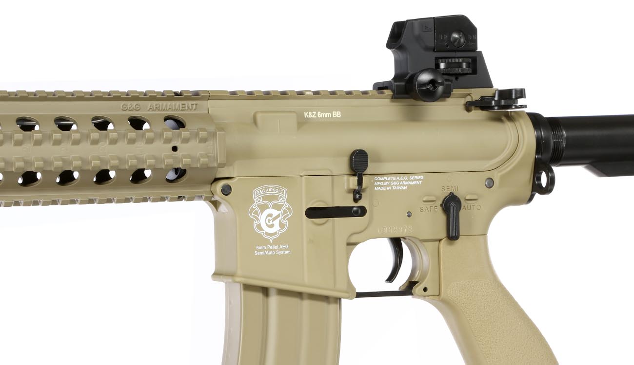 G&G GR15 RIS Raider BlowBack AEG 6mm BB Desert Tan Bild 7