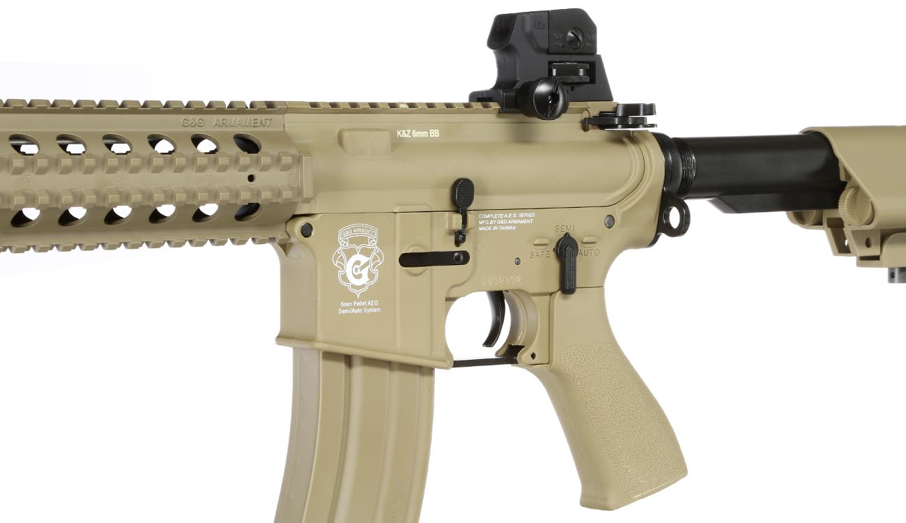 G&G GR15 RIS Raider L BlowBack AEG 6mm BB Desert Tan Bild 7