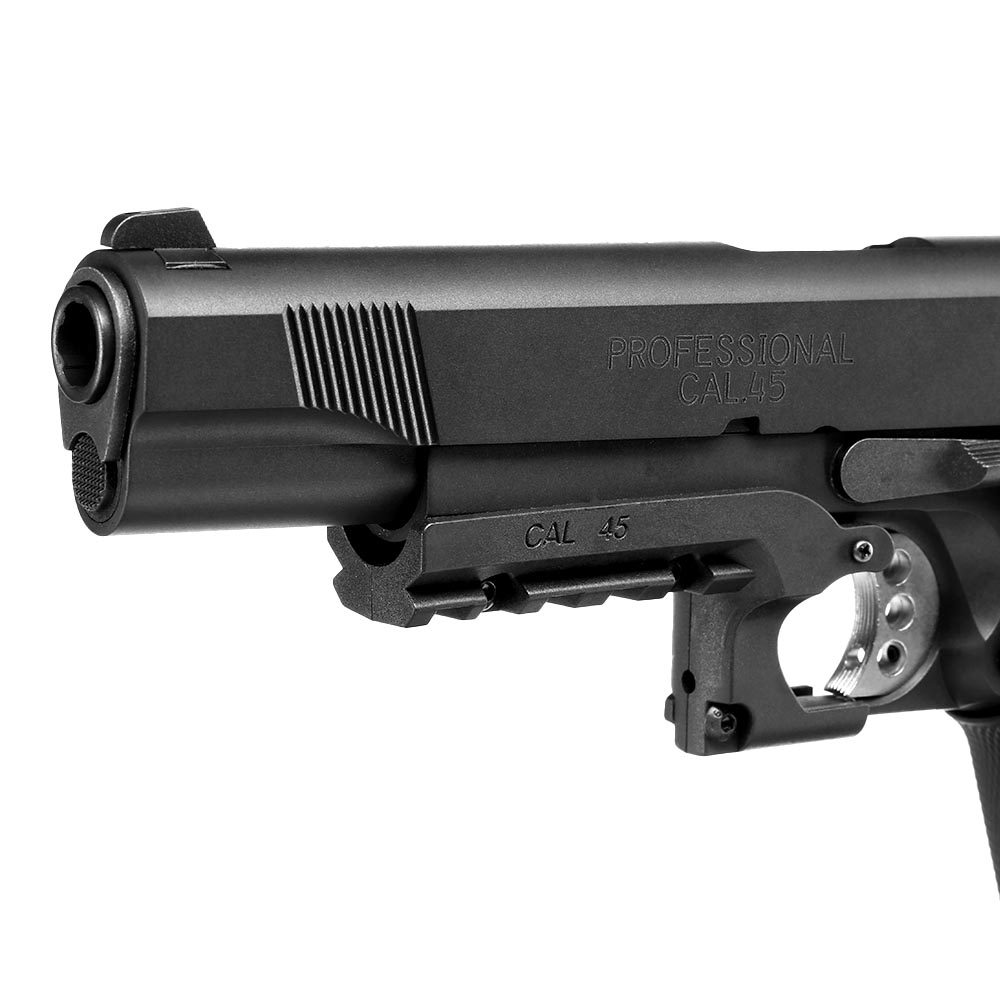 MP Airsoft 21mm Polymer Adapterschiene f. M1911A1 GBB Pistolen schwarz Bild 6