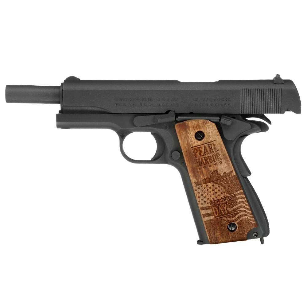 Cybergun Colt M1911A1 Vollmetall CO2 BlowBack 6mm BB matt-grau - 80th Pearl Harbor Collectors Edition Bild 2