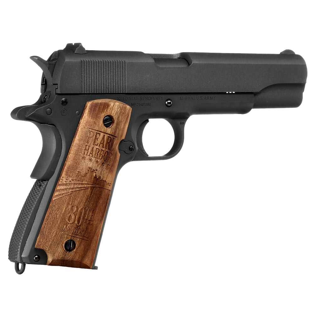 Cybergun Colt M1911A1 Vollmetall CO2 BlowBack 6mm BB matt-grau - 80th Pearl Harbor Collectors Edition Bild 4