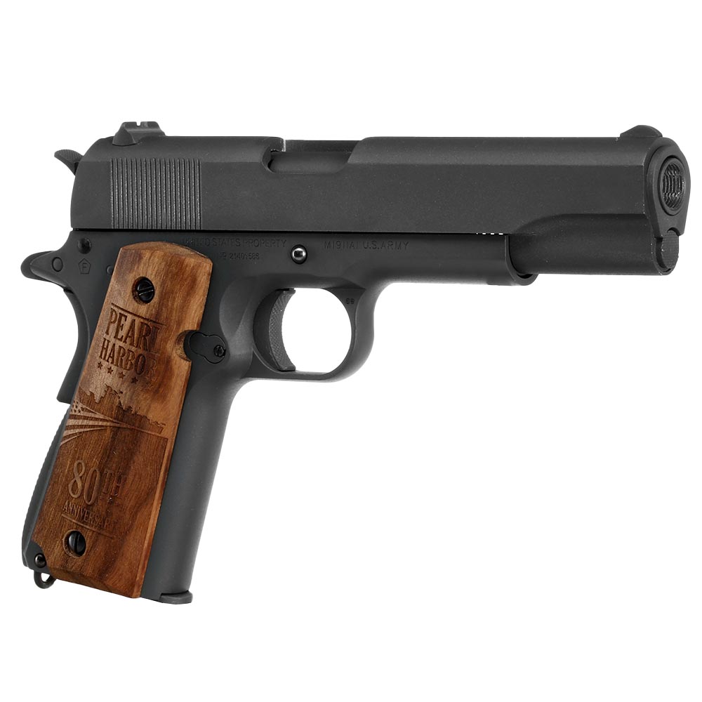 Cybergun Colt M1911A1 Vollmetall CO2 BlowBack 6mm BB matt-grau - 80th Pearl Harbor Collectors Edition Bild 7