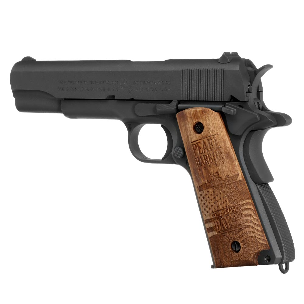 Cybergun Colt M1911A1 Vollmetall CO2 BlowBack 6mm BB matt-grau - 80th Pearl Harbor Collectors Edition Bild 8