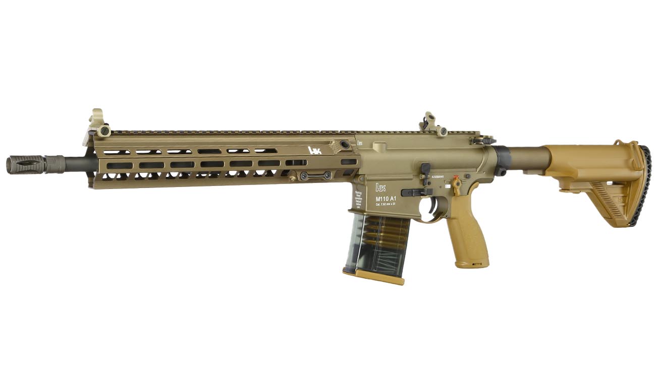 Heckler & Koch HK M110 A1 V3 Mosfet Vollmetall S-AEG 6mm BB grnbraun