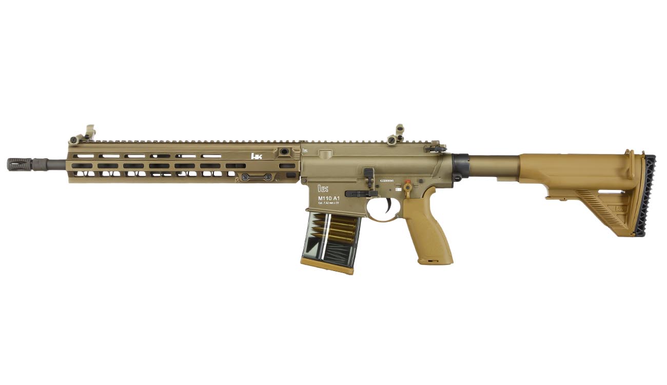 Heckler & Koch HK M110 A1 V3 Mosfet Vollmetall S-AEG 6mm BB grnbraun Bild 1