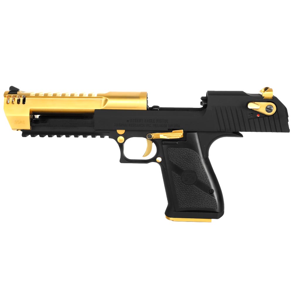 Wei-ETech Desert Eagle L6 .50AE Vollmetall GBB 6mm BB Electroplated Gold - schwarz Special Edition Bild 2