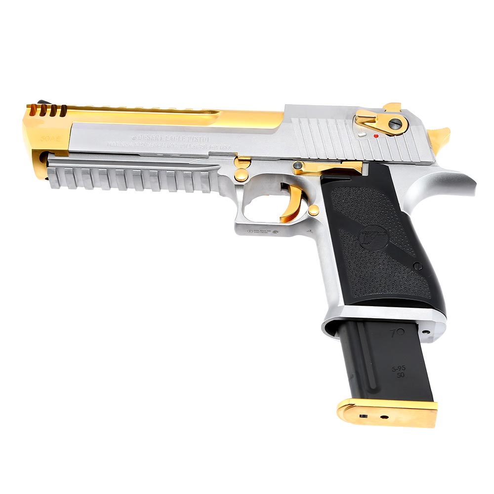 Wei-ETech Desert Eagle L6 .50AE Vollmetall GBB 6mm BB Electroplated Gold - silber Special Edition Bild 5