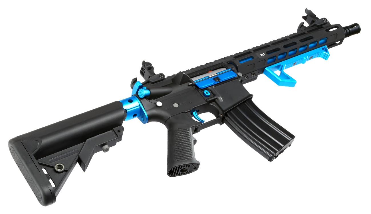 Cybergun Colt M4 Hornet Blue Fox Vollmetall Komplettset S-AEG 6mm BB schwarz Bild 4