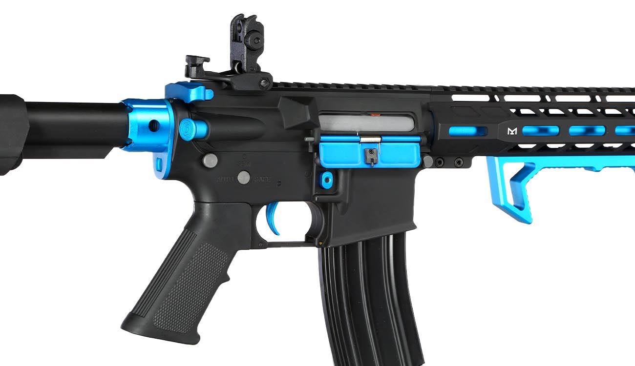 Cybergun Colt M4 Hornet Blue Fox Vollmetall Komplettset S-AEG 6mm BB schwarz Bild 8