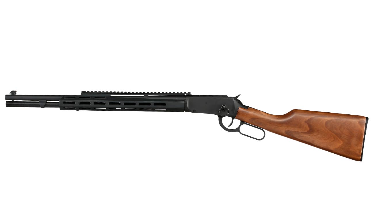 Double Bell M1894 Tactical Western Rifle mit Hlsenauswurf Vollmetall CO2 6mm BB schwarz - Echtholz-Version Bild 1