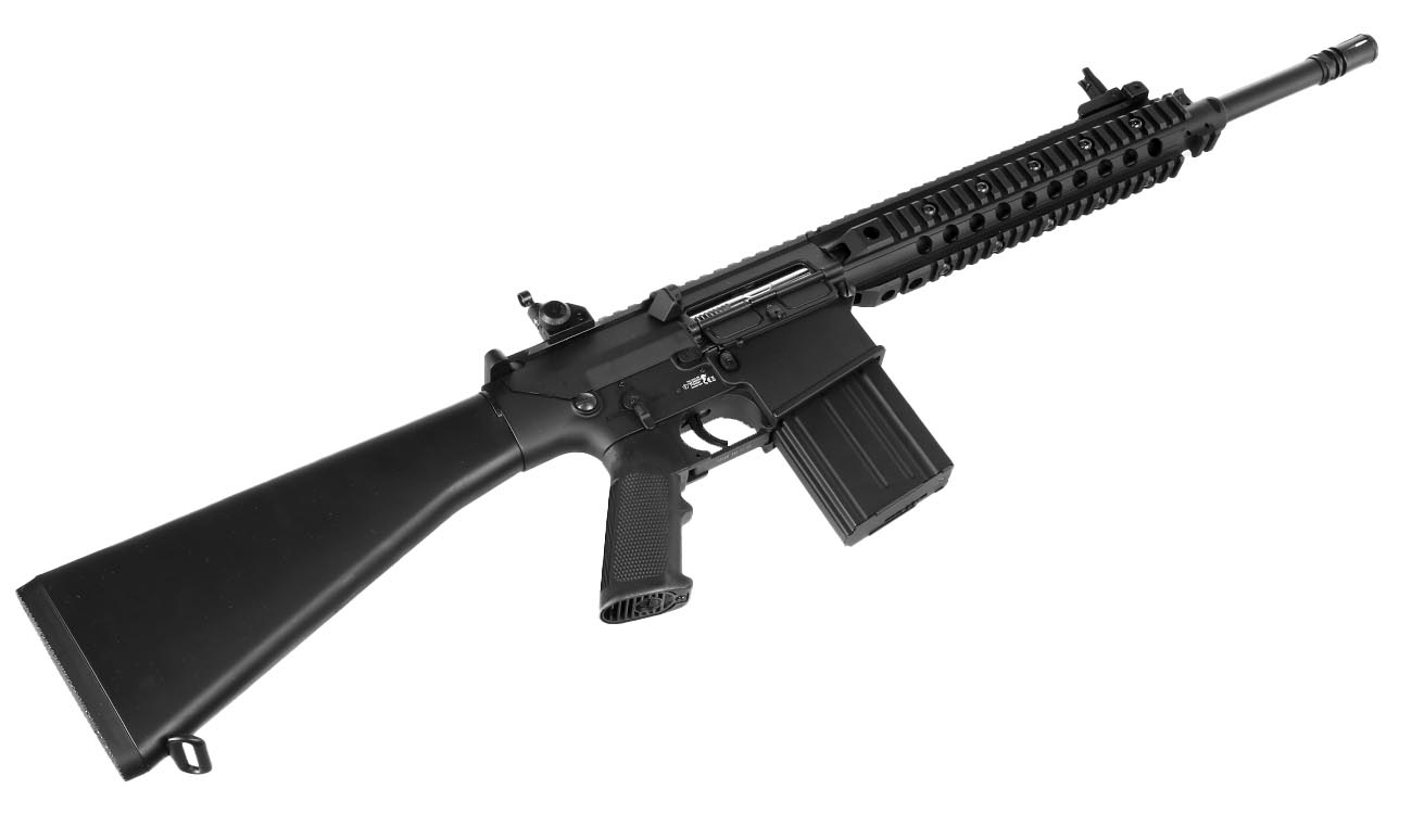 Versandrckufer Double Bell SR25 Rifle Professional Line Vollmetall S-AEG 6mm BB schwarz Bild 4