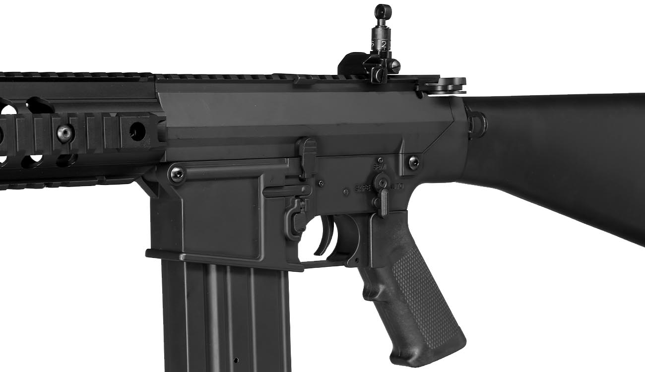 Versandrckufer Double Bell SR25 Rifle Professional Line Vollmetall S-AEG 6mm BB schwarz Bild 6