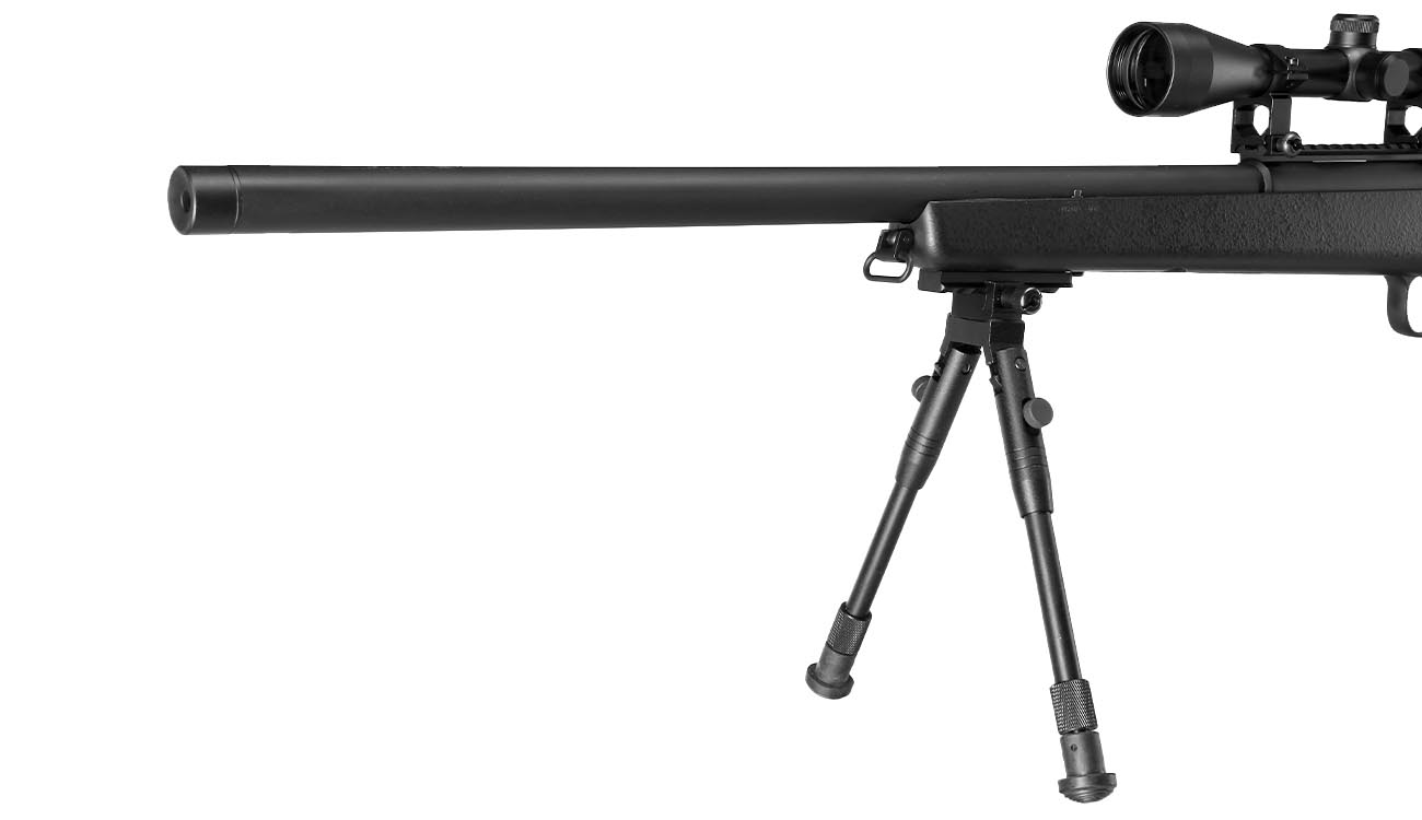 Double Bell VSR-10 Bolt Action Snipergewehr inkl. Zweibein / Zielfernrohr Springer 6mm BB schwarz Bild 6
