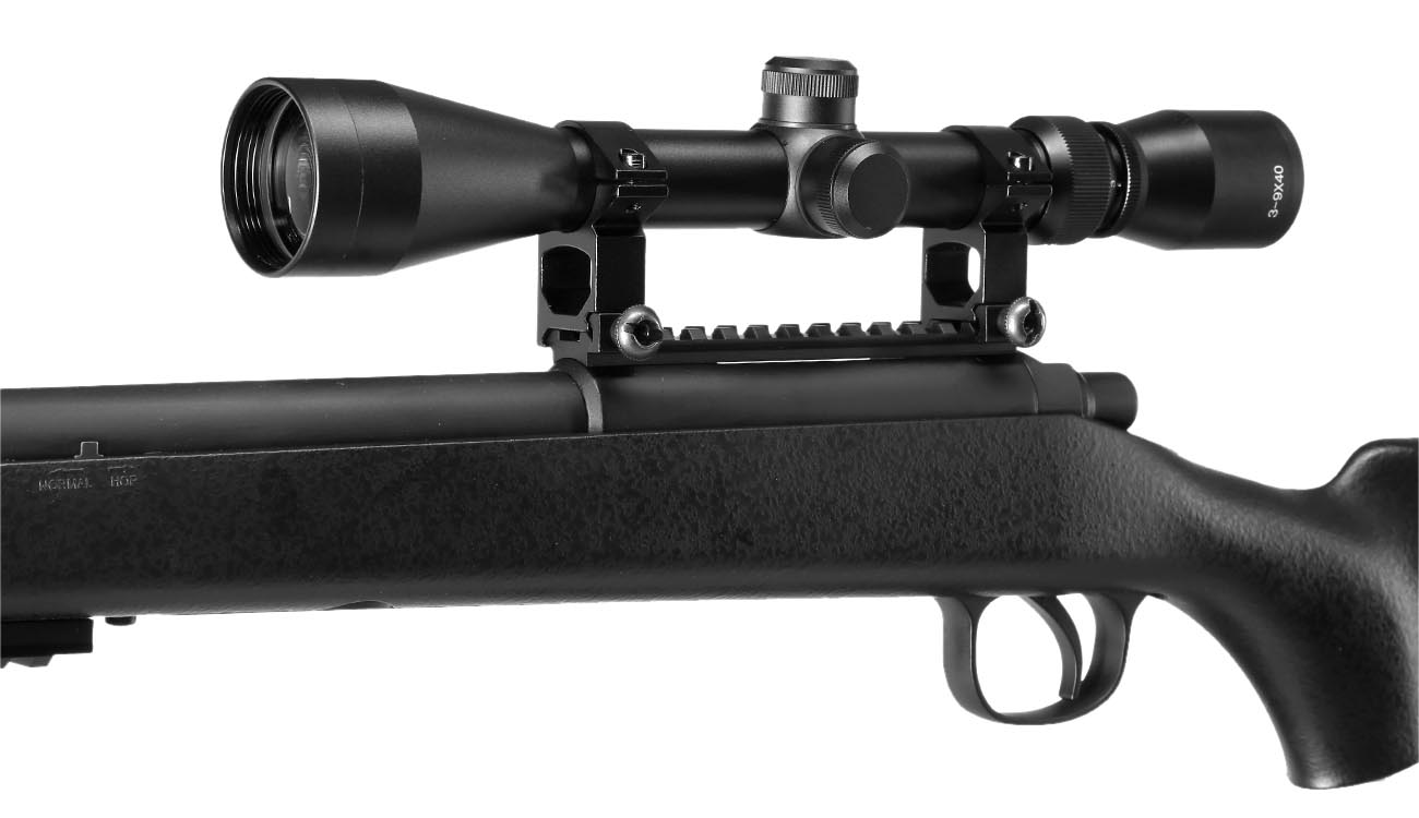 Double Bell VSR-10 Bolt Action Snipergewehr inkl. Zweibein / Zielfernrohr Springer 6mm BB schwarz Bild 8