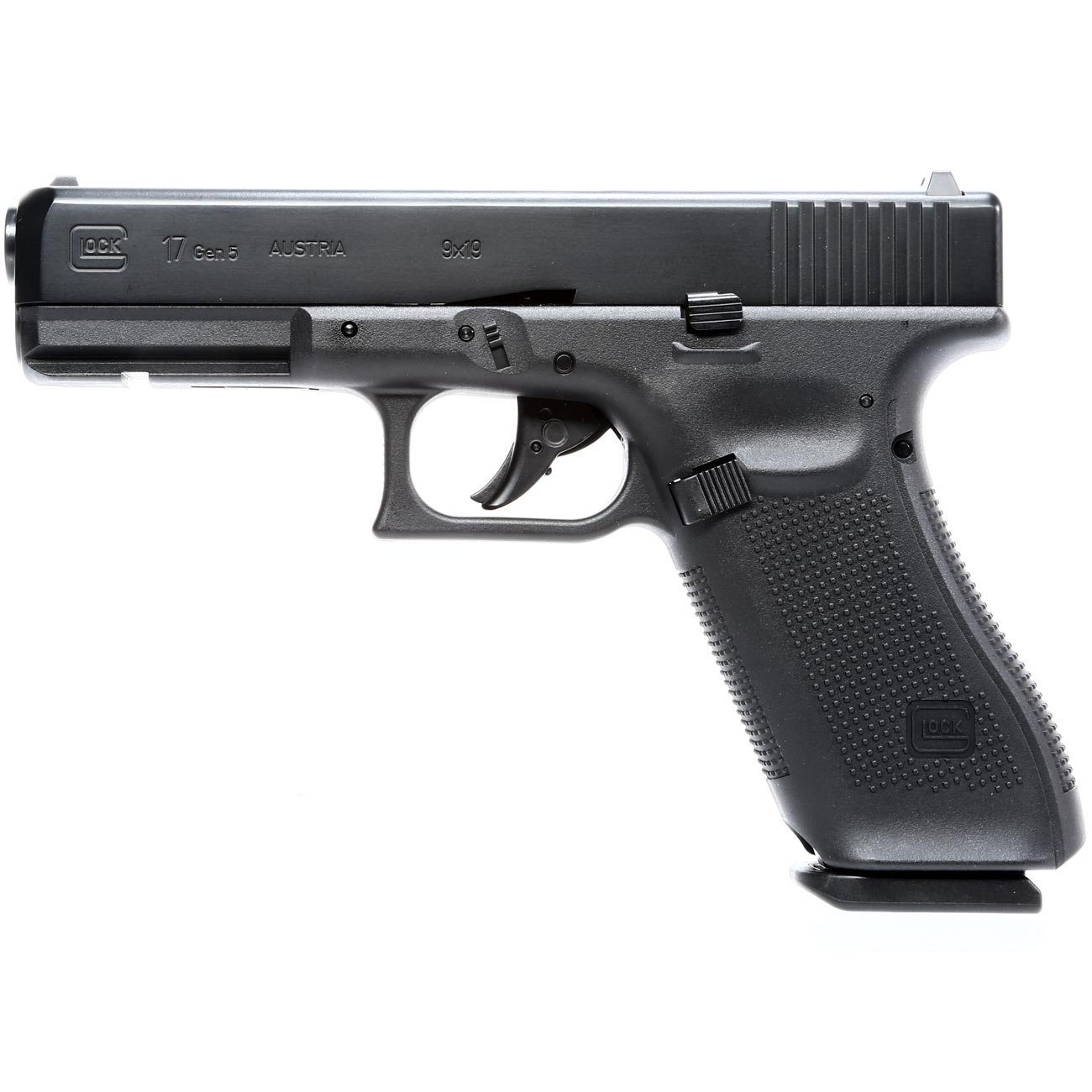 Glock 17 Gen. 5 mit Metallschlitten CO2 BlowBack 6mm BB schwarz Bild 1