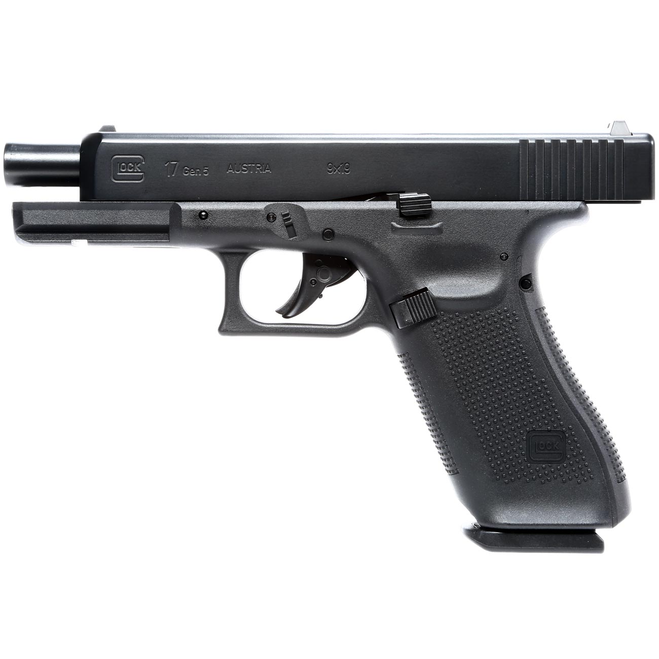 Glock 17 Gen. 5 mit Metallschlitten CO2 BlowBack 6mm BB schwarz Bild 2