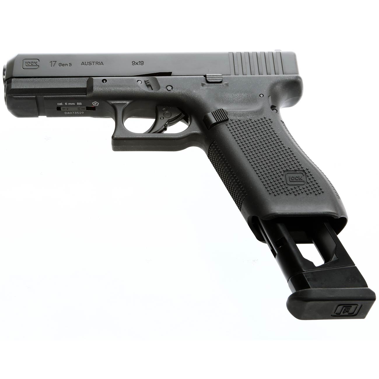 Glock 17 Gen. 5 mit Metallschlitten CO2 BlowBack 6mm BB schwarz Bild 5