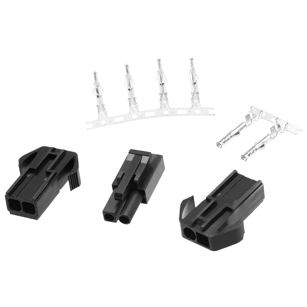 Nuprol Mini TAM Stecker-Buchsen Set schwarz - 1x Stecker / 2x Buchse Bild 1