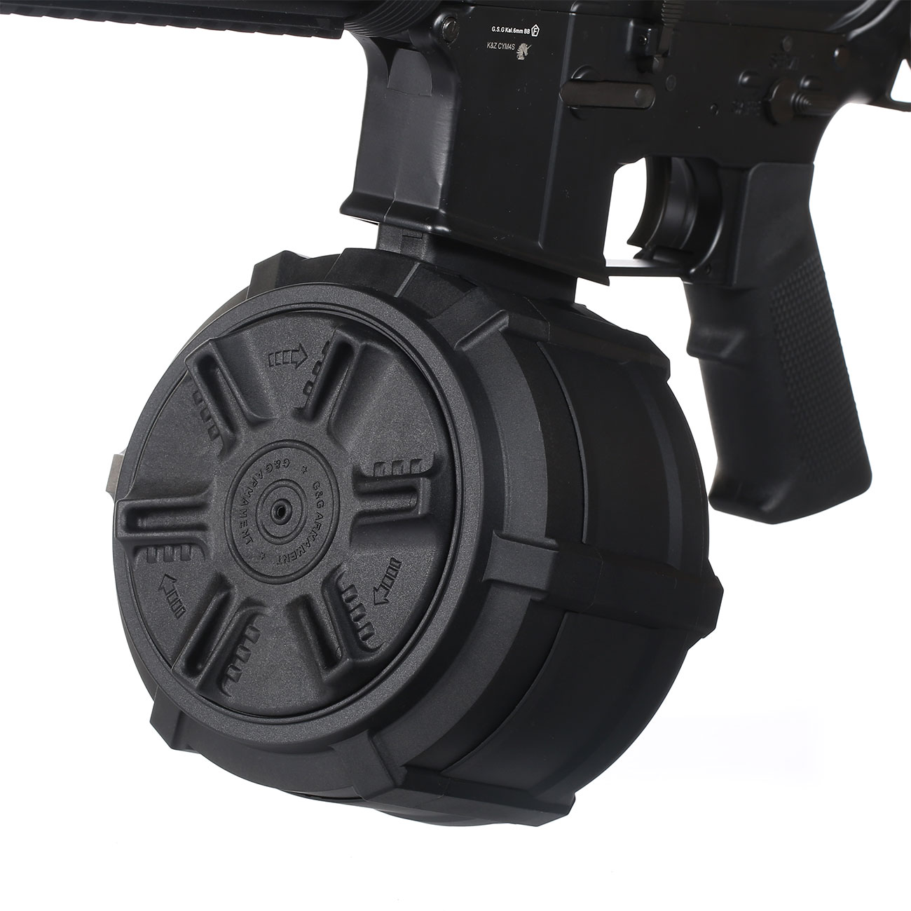 G&G M4 / M16 Trommelmagazin Hi-Cap 2300 Schuss schwarz Bild 4