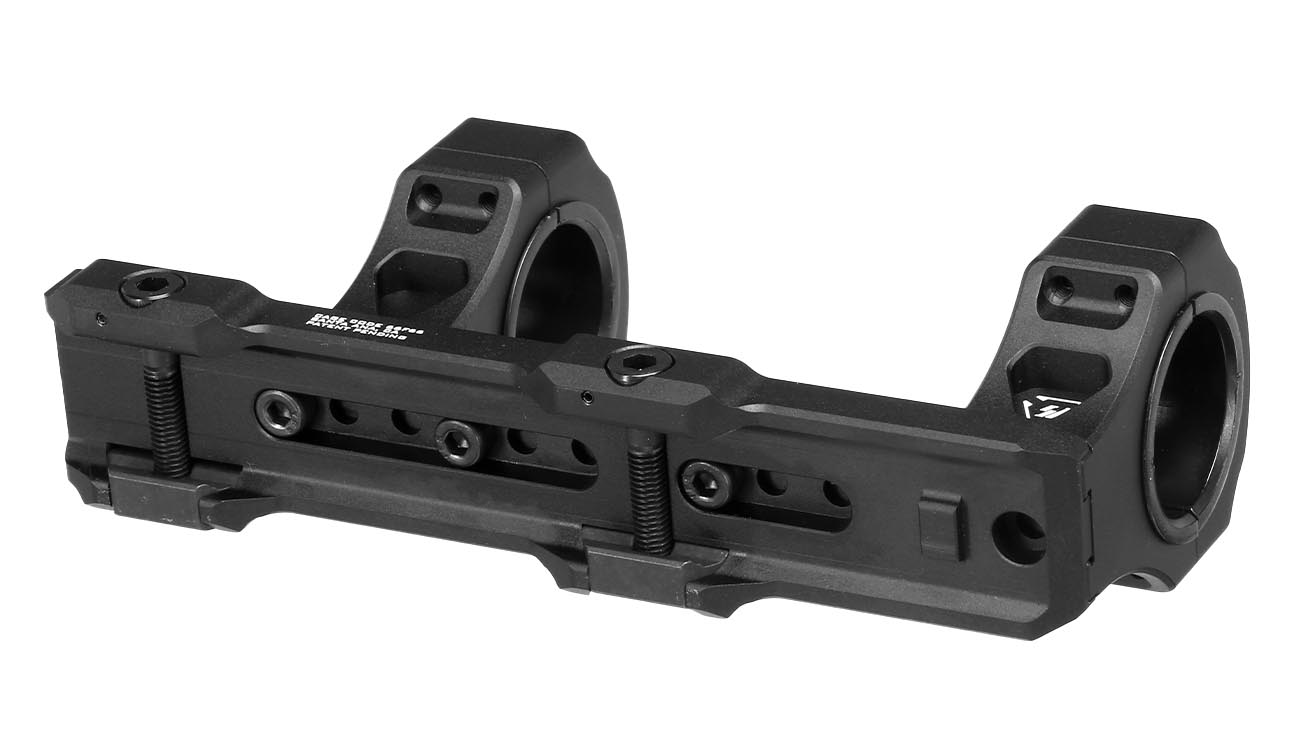 Strike Industries CNC 7250 Aluminium ASM Adjustable Scope Mount zweiteilig f. 20 - 22mm Schienen schwarz Bild 8