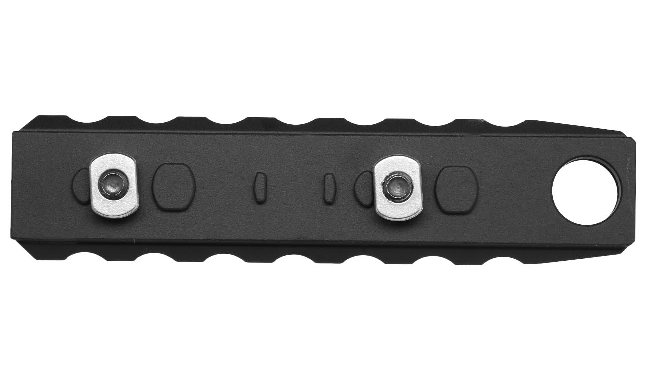 Strike Industries KeyMod / M-Lok Link 21mm Aluminium Schiene 7 Slots / 89 mm mit QD-ffnung schwarz Bild 3