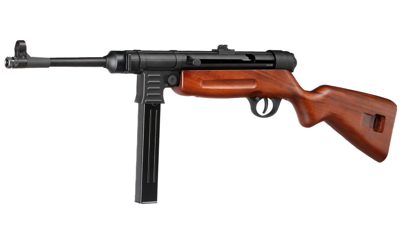 SRC MP41 Maschinenpistole Vollmetall CO2 BlowBack 6mm BB schwarz - Echtholz-Version