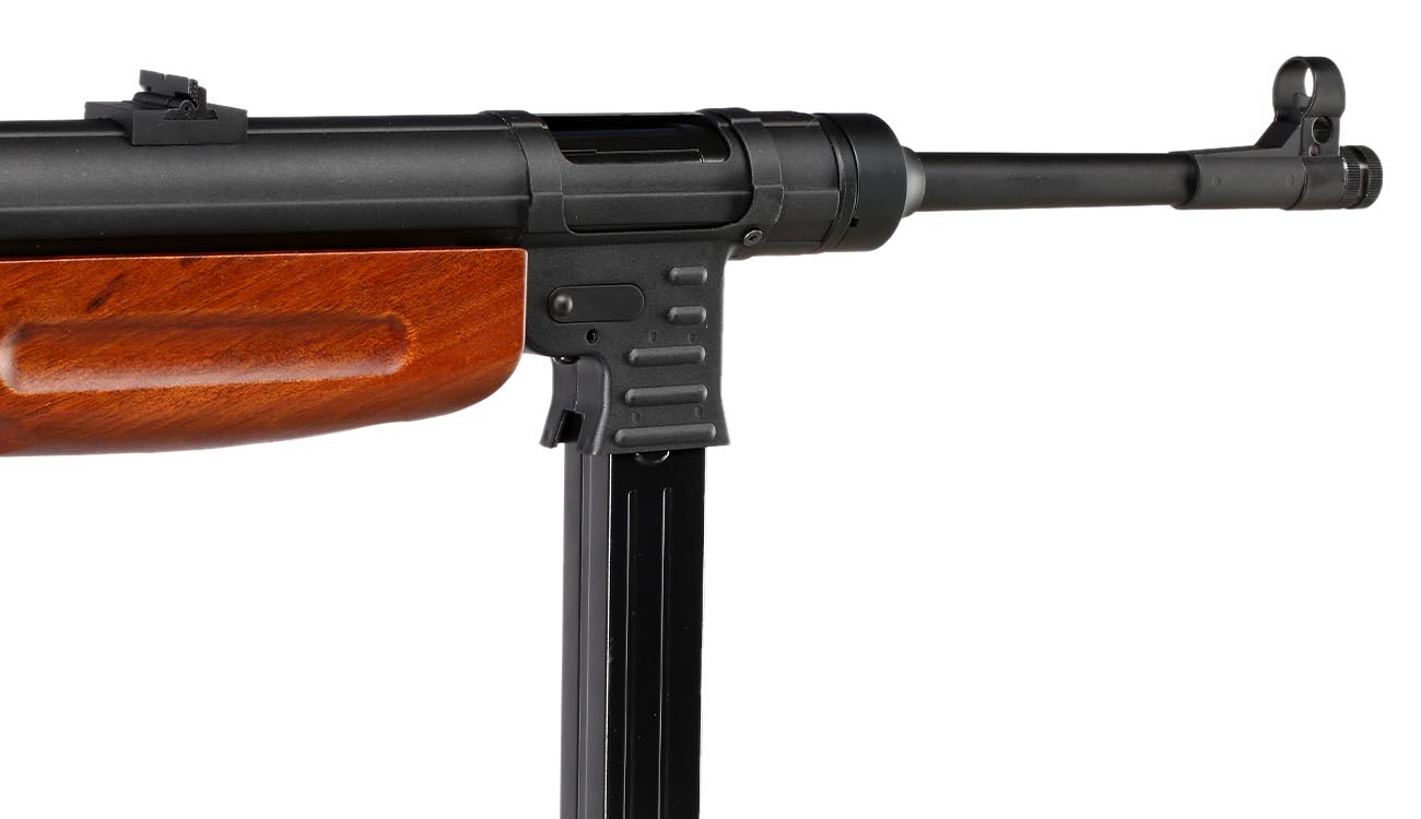 SRC MP41 Maschinenpistole Vollmetall CO2 BlowBack 6mm BB schwarz - Echtholz-Version Bild 7