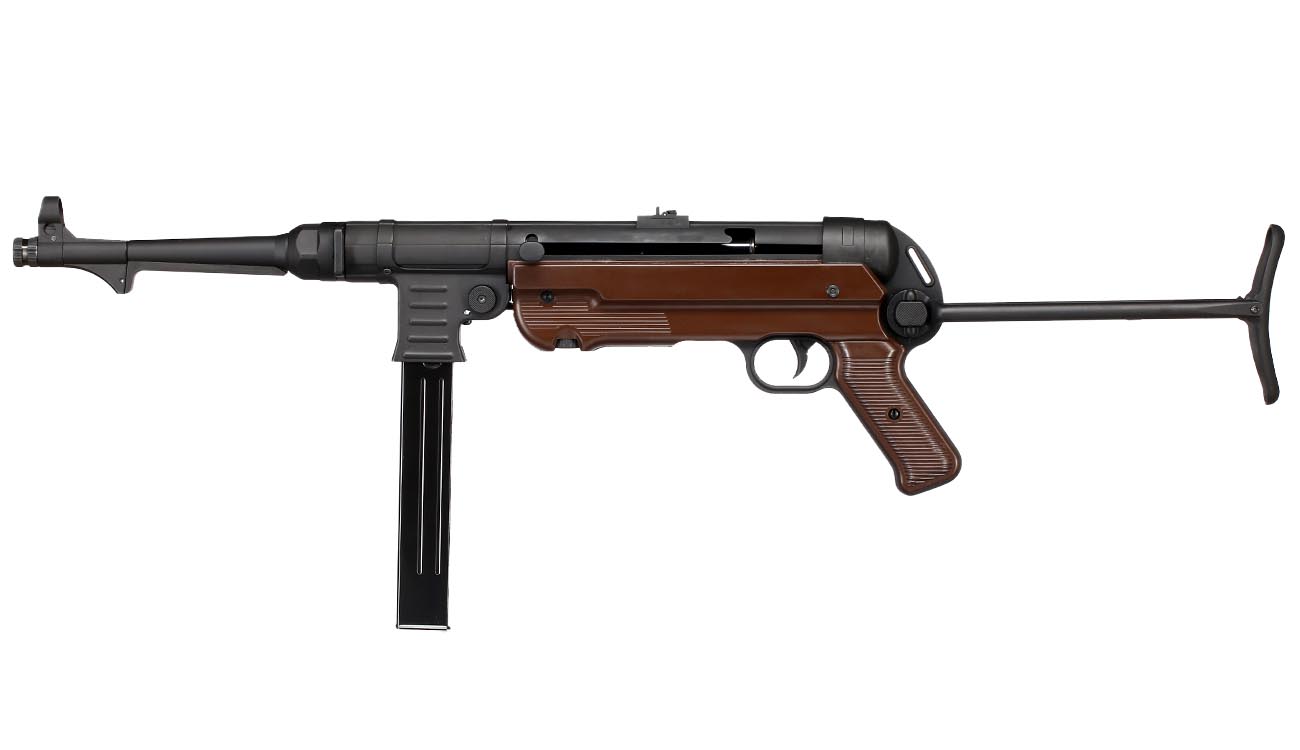 SRC MP40 Airsoft Vollmetall CO2 BlowBack 6mm BB schwarz / braun - World War 2 Deluxe Edition Bild 2