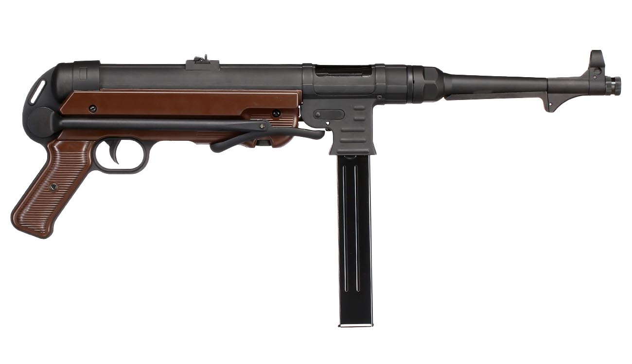 SRC MP40 Airsoft Vollmetall CO2 BlowBack 6mm BB schwarz / braun - World War 2 Deluxe Edition Bild 3
