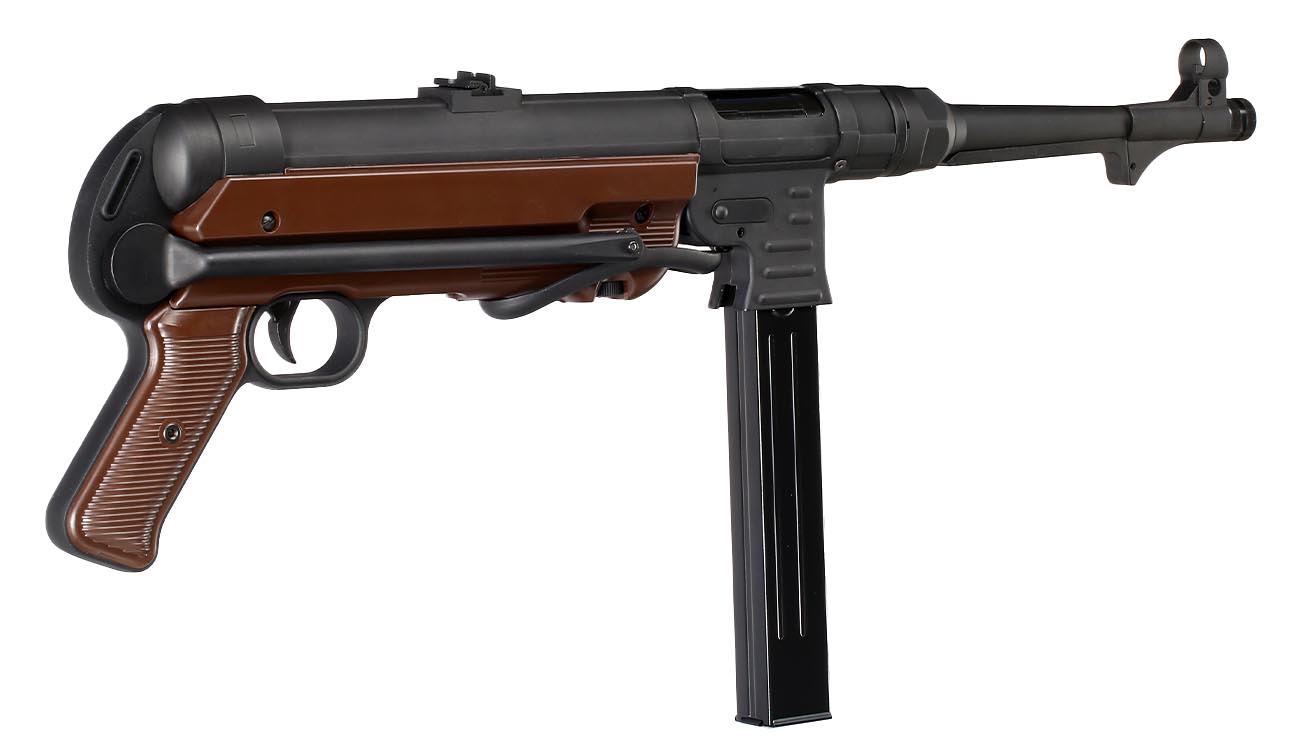 SRC MP40 Airsoft Vollmetall CO2 BlowBack 6mm BB schwarz / braun - World War 2 Deluxe Edition Bild 4