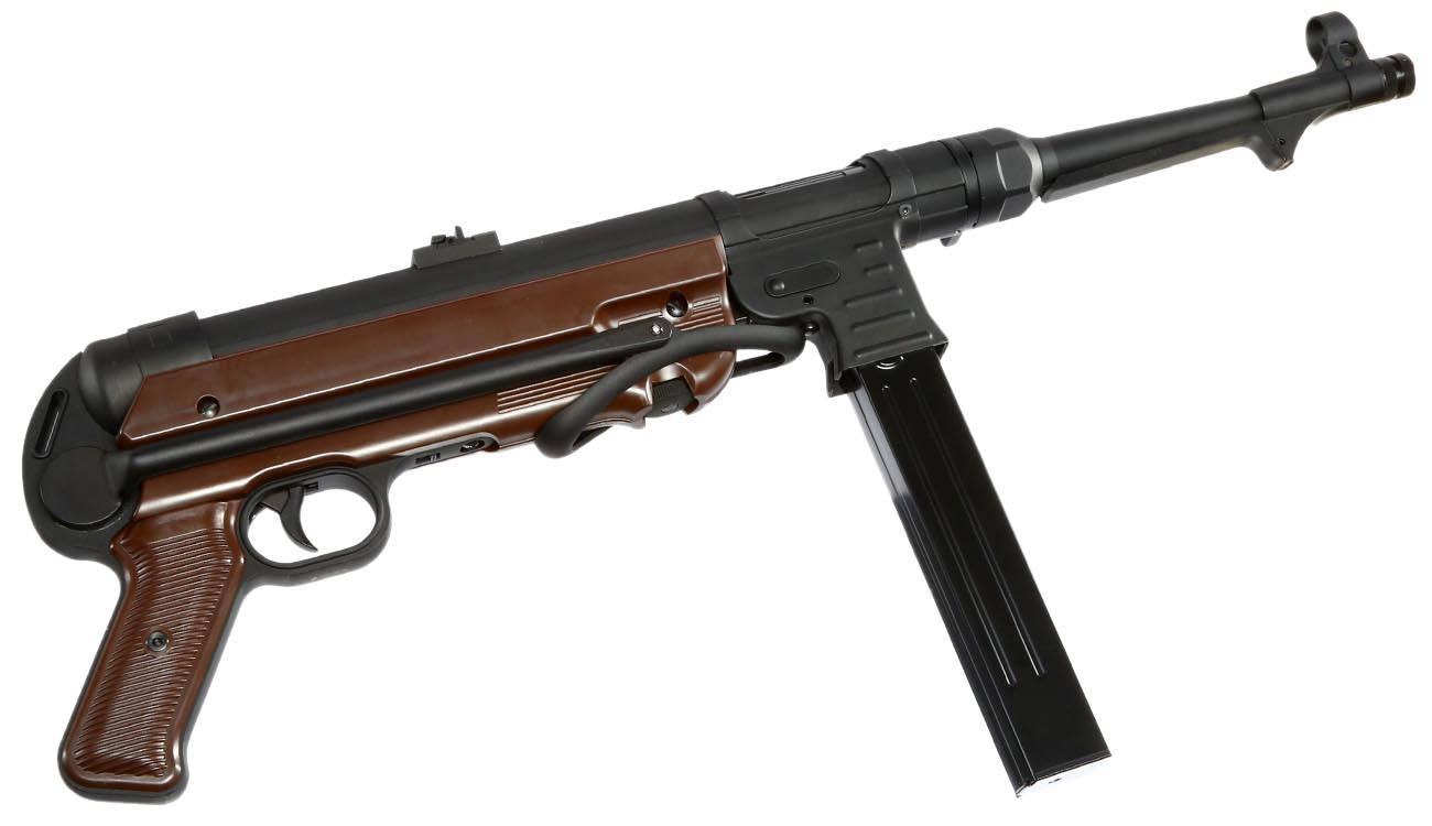 SRC MP40 Airsoft Vollmetall CO2 BlowBack 6mm BB schwarz / braun - World War 2 Deluxe Edition Bild 5