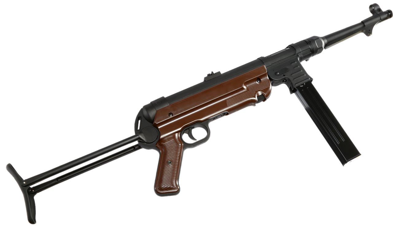 SRC MP40 Airsoft Vollmetall CO2 BlowBack 6mm BB schwarz / braun - World War 2 Deluxe Edition Bild 6