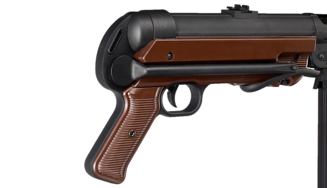 SRC MP40 Airsoft Vollmetall CO2 BlowBack 6mm BB schwarz / braun - World War 2 Deluxe Edition Bild 8