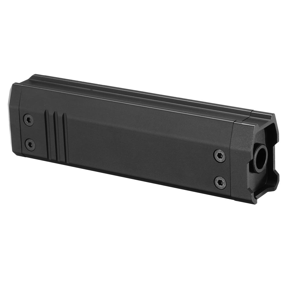 Action Army Silencer Aluminium Barrel Extension 130mm 14mm- f. AAP-01 / AAP-01C schwarz Bild 1