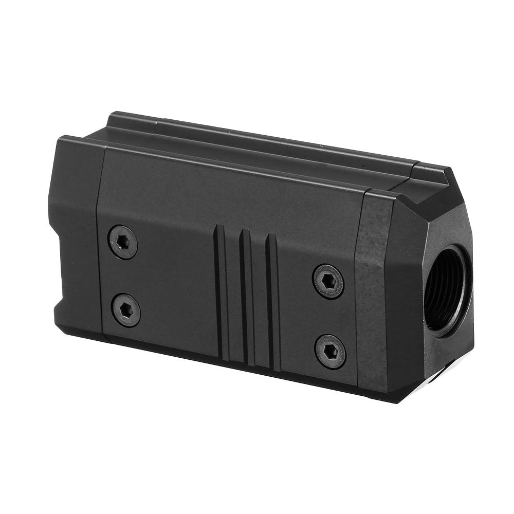 Action Army Silencer Aluminium Barrel Extension 70mm 14mm- f. AAP-01 / AAP-01C schwarz Bild 3