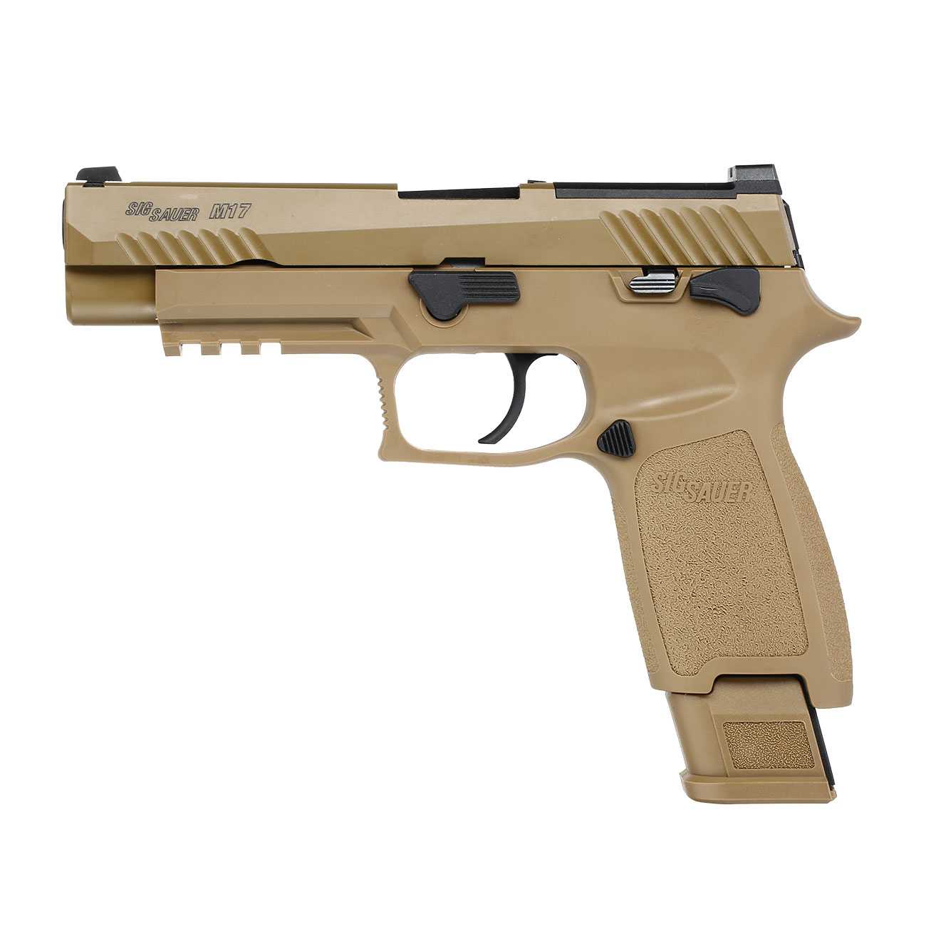 Versandrcklufer VFC Sig Sauer ProForce P320-M17 m. Metallschlitten CO2 BlowBack 6mm BB Coyote Tan Bild 1