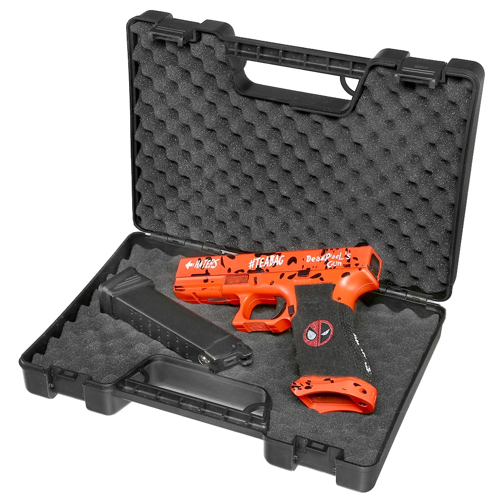 Double Bell DB17 Airsoftpistole mit Metallschlitten GBB 6mmBB DP Painted Edition inkl. Pistolenkoffer Bild 11