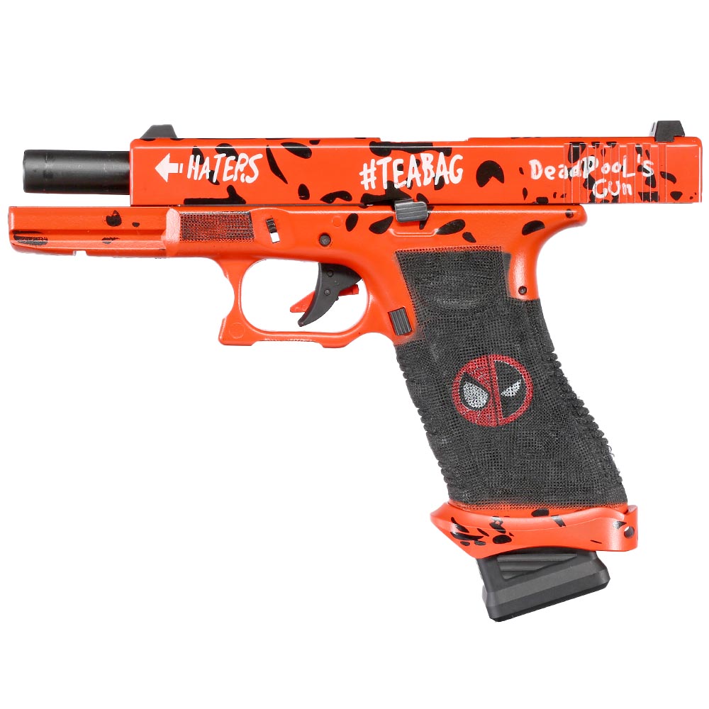 Double Bell DB17 Airsoftpistole mit Metallschlitten GBB 6mmBB DP Painted Edition inkl. Pistolenkoffer Bild 2
